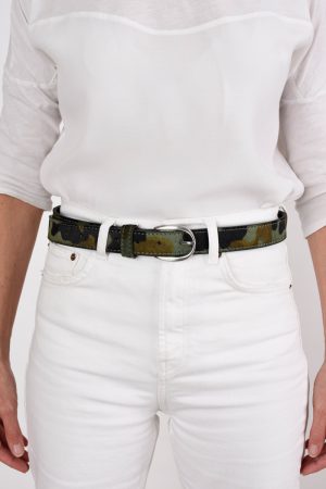 Camouflage belt by Karen Dean, Personal Stylist at Wink To The Wardrobe Boutique