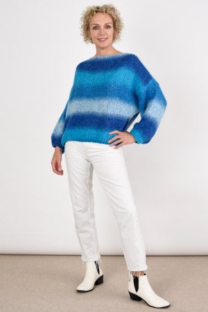 Blue jumper by Karen Dean, Personal Stylist at Wink To The Wardrobe Boutique