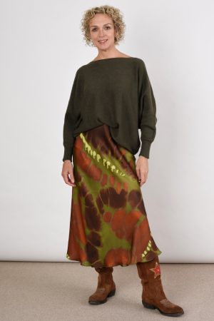 Satin skirt by Karen Dean, Personal Stylist at Wink To The Wardrobe Boutique